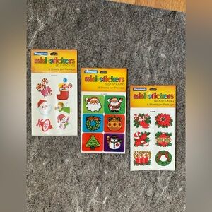 Vintage Christmas mini stickers set of 3 new in packaging